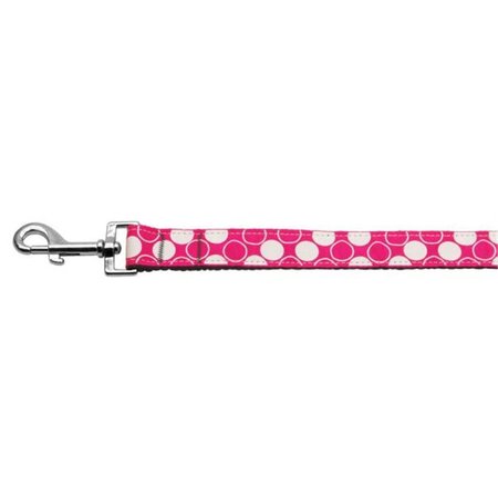 UNCONDITIONAL LOVE Diagonal Dots Nylon Collar  Bright Pink 1 wide 6ft Lsh UN847447